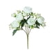 thumbnail image 1 of Ramo de peonías artificiales de 5 cabezas con capullos, peonías de seda sintética realistas con tallo para bodas, arreglos florales, centros de mesa y decoración del hogar., 1 of 8