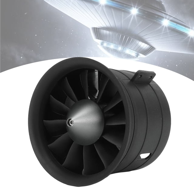 Ventilador De Conducto RC, Ventilador De Conducto Modelo De Avión De aleación De Aluminio De Plástico 80 Mm 12 Aspas Para Reemplazo