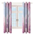 thumbnail image 4 of Pink Butterfly Eiffel Tower Print 2 Panels Blackout Curtains for Bedroom Living Room Drapes Kitchen Room Window Blackout Curtain Grommet, 4 of 6