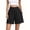 Black, variant on Women's High Waist Frayed Hem Shorts Above Knee Length Casual Stretch Loose Wide Leg Short Pants Summer Bermuda Shorts with Pockets