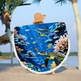thumbnail image 4 of LYEAA Beach Towels Microfiber 155x155cm Multi-Purpose Towel Thick Beach Mat Round Hawaiian Beach Towel Lightweight Bath Towel for Travel Vacation Swimming Pool, 4 of 9