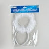 ANGEL HALO HEADBAND WHITE MARIBOU FEATHER IN POLYBAG/HDR, Case Pack of 24