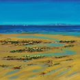thumbnail image 2 of Francis, Sandra 20x20 Black Ornate Wood Framed with Double Matting Museum Art Print Titled - Coastal Colour Strip I, 2 of 4