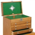 thumbnail image 4 of Gerstner International Wood 6-Drawer Portable Chest with Lid, Red Oak, 4 of 7