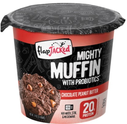 FlapJacked Mighty Muffin Chocolate Peanut Butter Microwavable Muffin Cup -Gluten-Free, 1.94 oz