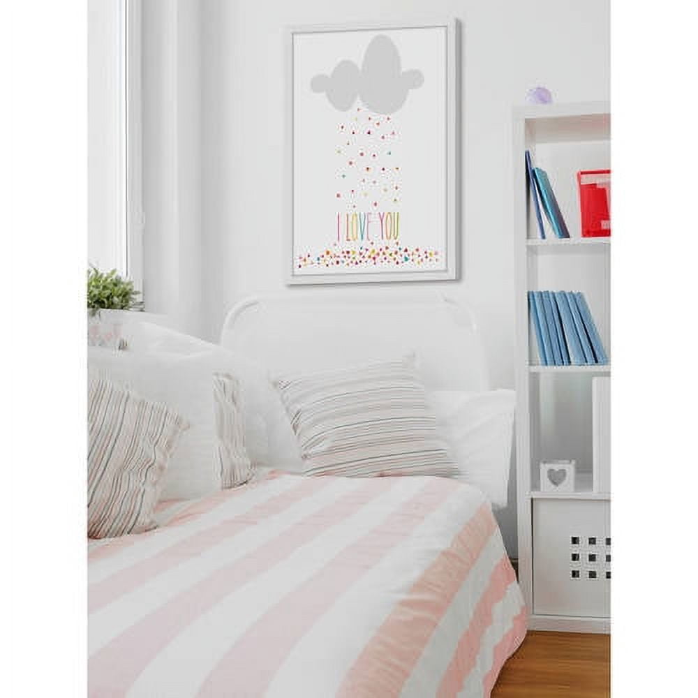 Marmont Hill "Raining Hearts" by Karen Zukowski Framed Painting Print