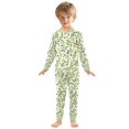 thumbnail image 6 of FORMRS Long Sleeve Top and Pants Pajama Set for Niños 2-Piece Sleepwear, Sizes 18M-8Y, Olive Leaf, 6 of 6