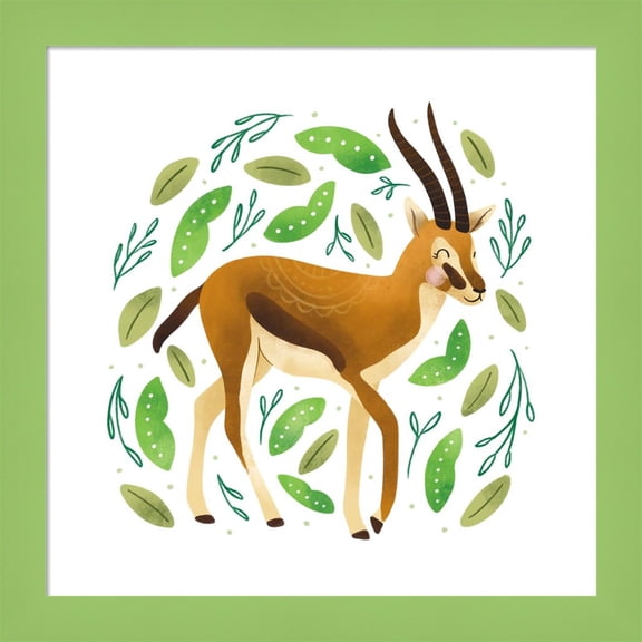 Great Art Now Safari Cuties Gazelle by Noonday Designs, Framed Wall Art, 14W x 14H