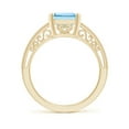 thumbnail image 2 of Angara Natural 3 Ct. Aquamarine Solitaire Ring in 14K Yellow Gold for Women (Ring Size: 11), 2 of 12