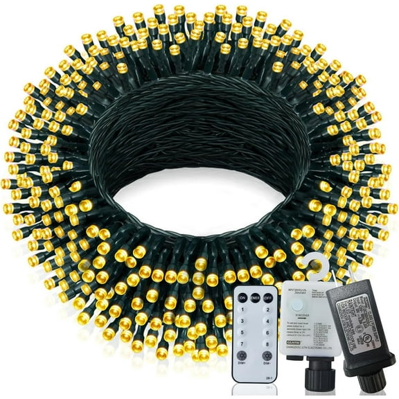 Christmas String Lights Outdoor Indoor, 197 FT 580 LED Decorations Lights, Timer and 8 Modes, Waterproof String Fairy Lights for Xmas Tree Holiday Party Garden Yard