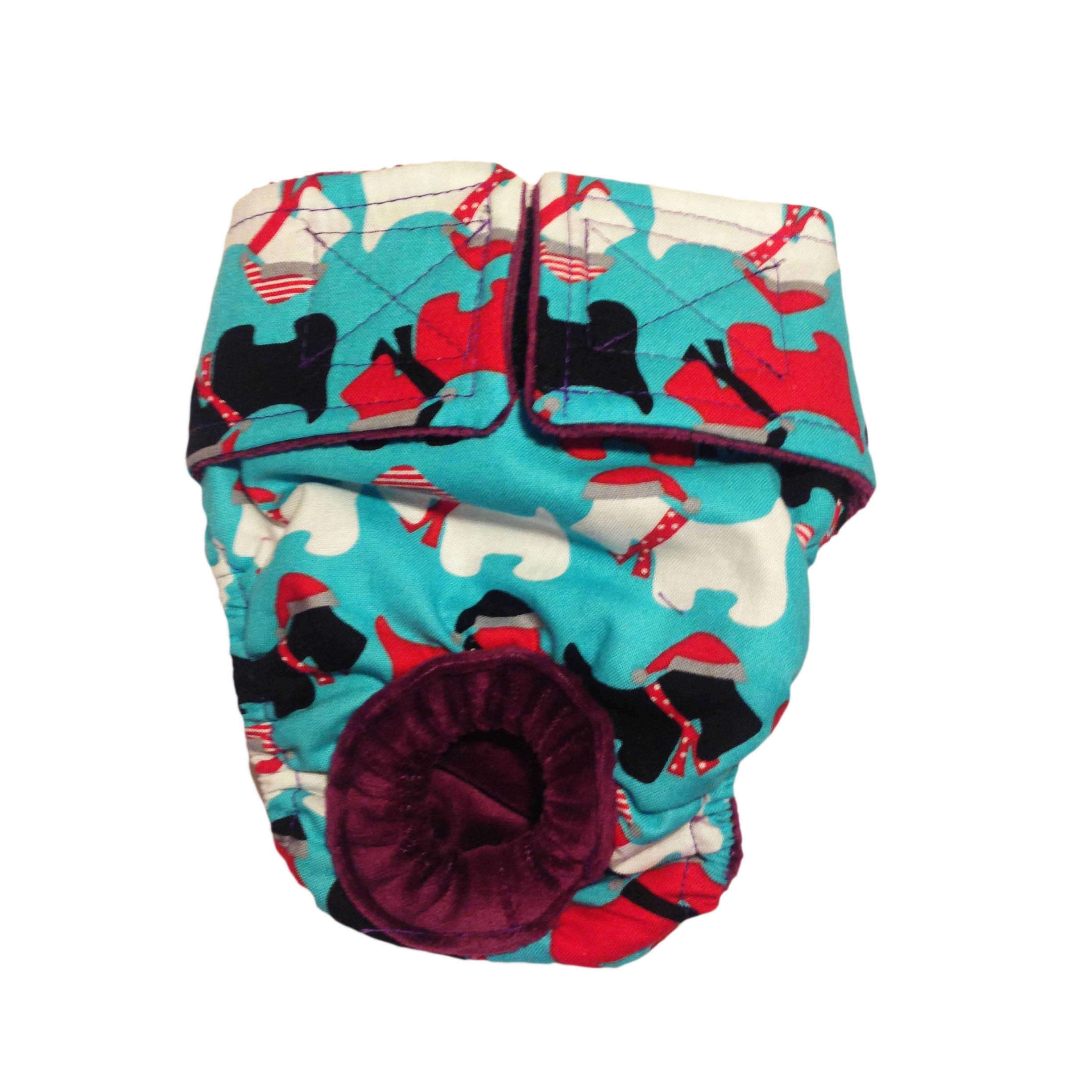 Barkertime Holiday Doggie Washable Dog Diaper Made in USA