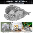 thumbnail image 3 of Piedra conmemorativa para mascotas: estatua de ángel de resina para lápida, regalo conmemorativo para perros, monumento conmemorativo para perros durmientes para mascotas queridas en gris, 3 of 4