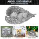 thumbnail image 3 of Piedra conmemorativa para mascotas: estatua de ángel de resina para lápida, regalo conmemorativo para perros, monumento conmemorativo para perros durmientes para mascotas queridas en gris, 3 of 4