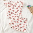 thumbnail image 4 of NOLDARES Toddler Girl Summer Clothes 2Pcs Outfits Sleeveless Top and Tshirt with Elastic Waist Pullover Shorts Set(Red,12-18 M), 4 of 9