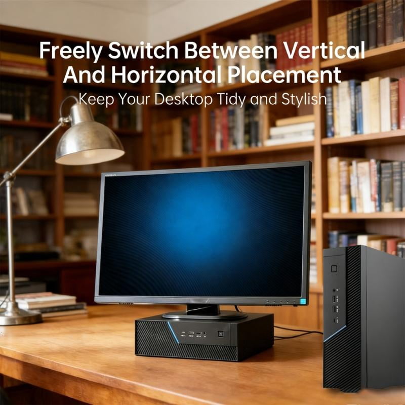 CEORPER Office Home Commercial Desktop Computer Case Replacement for HTPC Desktop