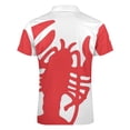 thumbnail image 5 of Red Lobster Men Zipper T-shirt Summer Casual Short Sleeve T-shirt Top, 5 of 7