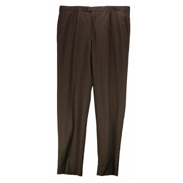 Trussini Pantalon Habillé en Laine Coupe Régulière Marron pour Homme - 58