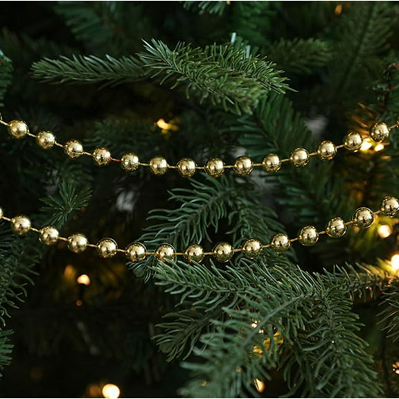 WYBXZ Christmas Ornaments Decoration, Christmas Tree Beads Garland Decor, Artificial Plastic Pearls Beads Roll for Xmas Tree Party Wedding Decoration Supplies