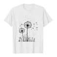 thumbnail image 5 of Busydd T Shirts for Women Stylish Print Short Sleeve Summer Tops Casual Crewneck Graphic Tees for Women Comfortable Versatile Going Out Tshirts 2XL, 5 of 6