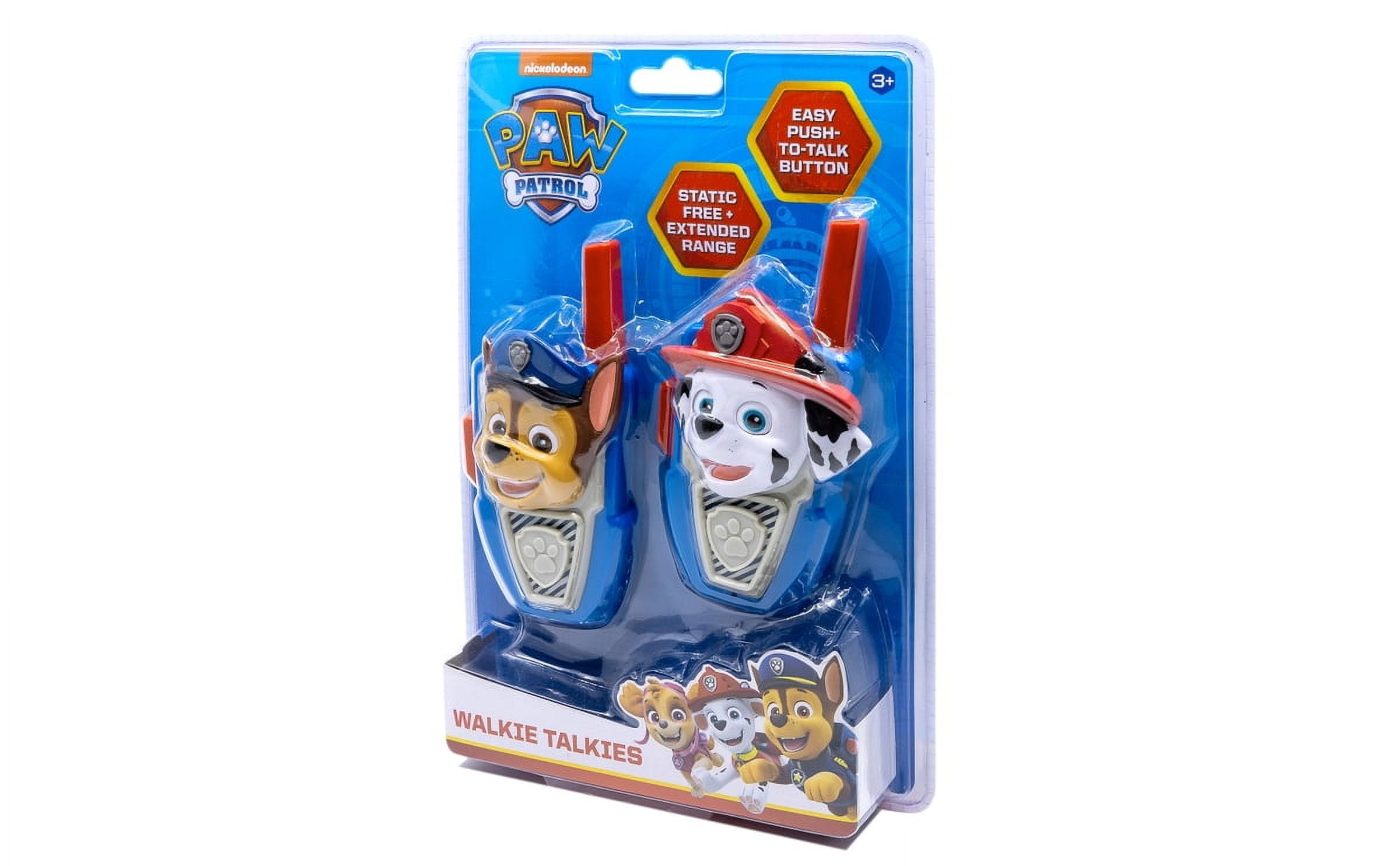 Paw Patrol Walkie Talkies, Marshall & Chase Set of 2 - Push to Talk Button for Children Ages 3+