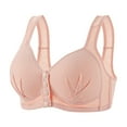 thumbnail image 1 of Bras For Women Full Coverage Front Closure Comfy Bras Plus Size Front Button Wireless Bras, 1 of 3