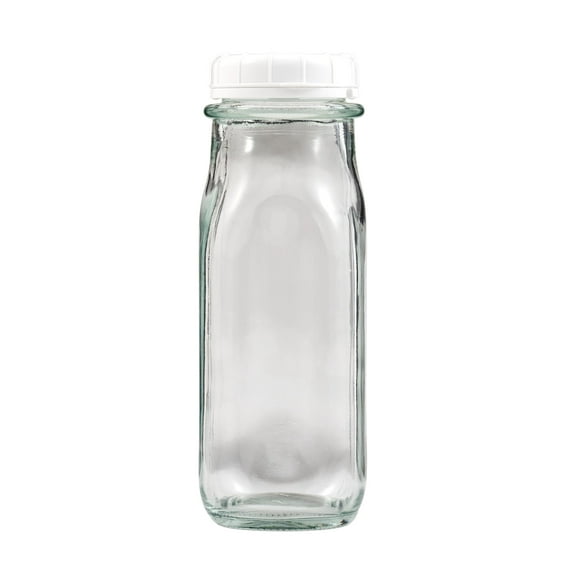 Plaid Surfaces Glass Milk Bottle, 9.46 oz Clear Customizable Bottle for DIY Arts and Crafts Projects