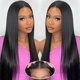 thumbnail image 1 of Peluca ZIYGBK Wear and Go sin pegamento, 100% cabello humano, 30 cm, color negro natural, 1 of 6