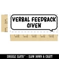 thumbnail image 2 of Verbal Feedback Given Speech Bubble Teacher Student School Self-Inking Rubber Stamp Ink Stamper - Blue Ink - Large 2-3/4 Inch, 2 of 7