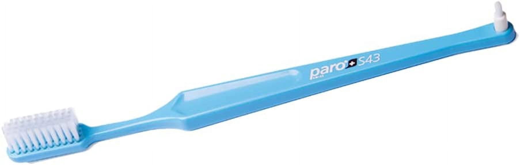 Paro S43 Toothbrush | Compact Brush Head With Soft Bristles | Exchangeable Inter Space F | 4 Rows, 43 Tufts | 6 Pack
