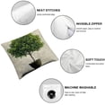 thumbnail image 6 of nygtbtfer Throw Pillow Covers Cushion Case Hand-Painted with Green Tree Plant Pillowcase Spring Summer Farmhouse Outdoor Decor White, 6 of 7