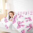 thumbnail image 4 of Erosebridal Pink Bowknot 7-Piece Bedding Comforter Set For Girls,3D Cartoon Bow Print King Bedding Sets For Kids,Reversible, 4 of 7