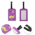thumbnail image 3 of Unique Bargains 1 Pc Aircraft Luggage Tag for Travelling Purple Soft Rubber, 3 of 4