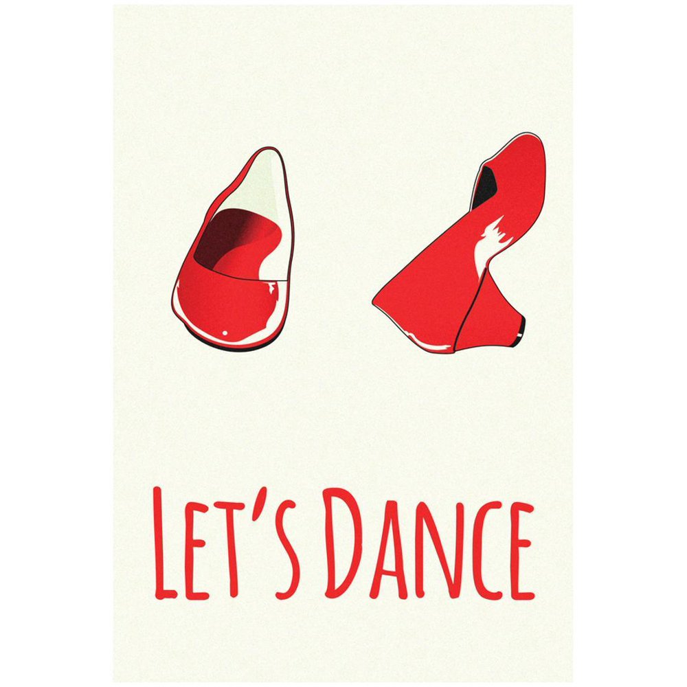 Let's Dance Red Shoes Poster 13x19