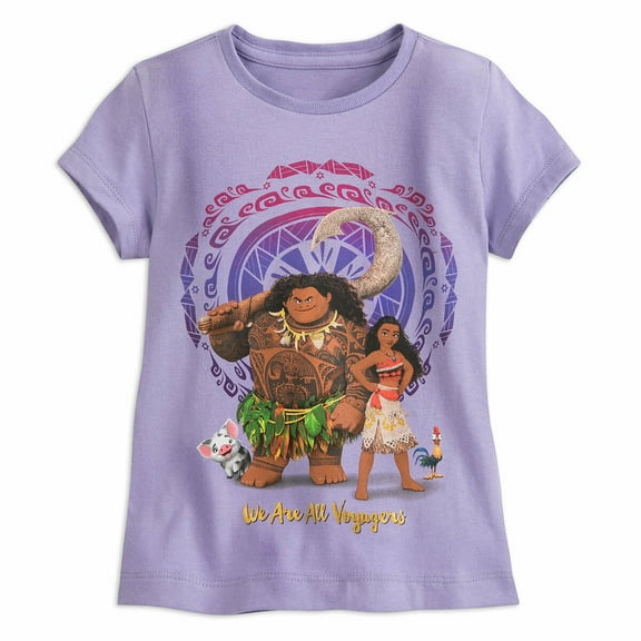 Disney Store Moana Short Sleeve T Shirt Girl Size 5/6