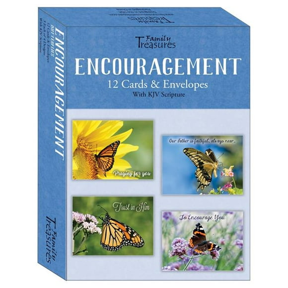 Family Treasures Wholesale 22483X Encouragement Butterflies Boxed Card - Box of 12