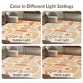 thumbnail image 7 of ODIKA 4'x6' Orange Tangerine Geometric Design Washable Area Rug Mid-Century Modern Abstract Shapes for Dorm Room, Small Living Stain Resistant Low Profile, Easy Care, 7 of 7