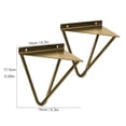 thumbnail image 4 of 2pcs Shelf Bracket Triangle Rack Indoor Outdoor Iron Art Wall Mounted Heavy Duty, 4 of 6
