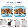 thumbnail image 6 of Disketp 2 Piece Animals On Noah'S Ark Pattern Windshield Sunshades,Folding Windshield Sun Shade For Car Suv Trucks Sedan,Blocks Uv Rays Sun Visor Protector-Large, 6 of 7