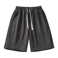 thumbnail image 4 of Cethrio Girls Casual Shorts, Knitting Cotton Elastic Waist Summer Knee Length Kids Shorts Black Size 12-13 T, 4 of 4