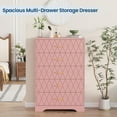 thumbnail image 3 of M optimized Chest of Drawers for Bedroom with 5 Drawers, Wooden Dresser with Gold Handles, Storage Cabinet and Organizer Drawers for Living Room, Hallway, Entryway, Modern Nightstand, 3 of 9