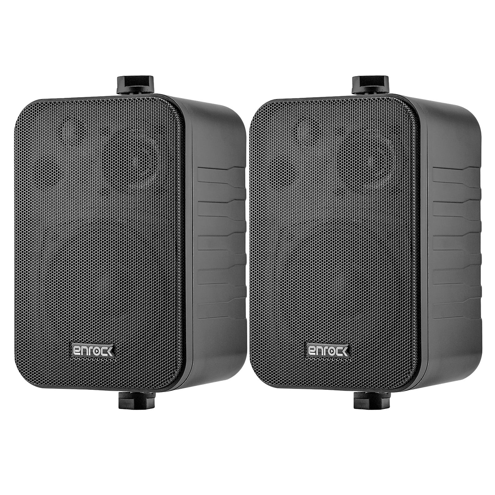 Pyle PT260A Digital Display Screen 200 Watts Digital AM/FM Radio Home Audio Stereo Amplifier Receiver, 4x 4" 30W Max 3-Way Indoor/Outdoor Black Speakers, VHF Wireless Microphone System, Speaker Wire