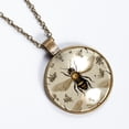 thumbnail image 2 of Bee Necklace Personalized Custom Photo Round Pendant Adjustable Stainless Steel Necklaces with Gift Box for Men Women Mothers Valentine's Jewelry Gift, 2 of 6