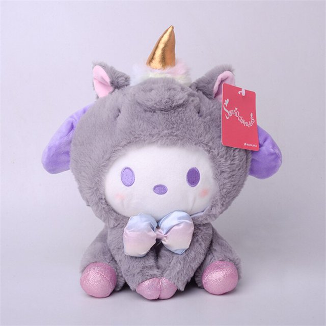 20Cm Kawaii Sanrio Plush Kuromi My Melody Stuffed Toys Cartoon Sanrio Room Decor Soft Toy Children's Toys Girl Christmas GiftAbout 20 cm Gong Bohan LED