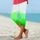 thumbnail image 4 of Pantalones de Yoga para Mujer, Cintura Elástica Impresa Capris para Uso Casual, Poliéster Cómodo Y Elástico, 4 of 5