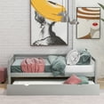 thumbnail image 2 of Aukfa Daybed with Trundle, Twin Trundle Bed for Kids Bedroom, Wooden - Gray, 2 of 8