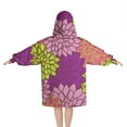 thumbnail image 2 of Pink Floral and Petal Pattern Blanket Hoodies for Kids 6-13YR Oversize Wearable Blanket Hoodies for Boys Girls Teens, 2 of 7