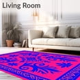 thumbnail image 2 of ODIKA 3'x5' Machine Washable Non-Slip Area Rug, Damask Elegant Fade Timeless Contemporary High Traffic Rug, Pink, 550238, 2 of 5