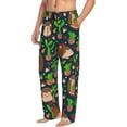 thumbnail image 2 of Disketp Cute Hedgehogs Cactus Blue Men'S Pajama Pants - Ultra Soft Fleece Sleep And Lounge Pants (Size: S-Xxl), 2 of 9