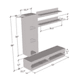 thumbnail image 5 of Fly H 34TV Wall Mounted Floating Modern Entertainment Center, 5 of 5