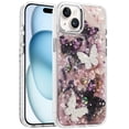 thumbnail image 6 of XPM for Motorola Moto G Power 5G 2025 Phone Case, Epoxy Glitter Flowers Bling 3D Butterfly Fashion TPU Hybrid with Shockproof Protection Cover for Moto G Power 5G (2025) (Dark Purple), 6 of 8